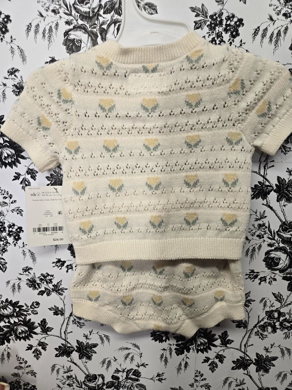 Little Planet By Carter's Cream Knit Newborn Baby Outfit